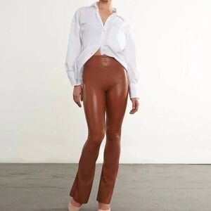 Commando Brown Flare Leather Pants